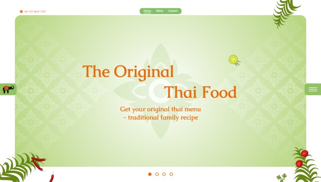 Ein Frontend Entwickler Portfolio Projekt für ein Neugestaltung eines Thai Food Restaurant